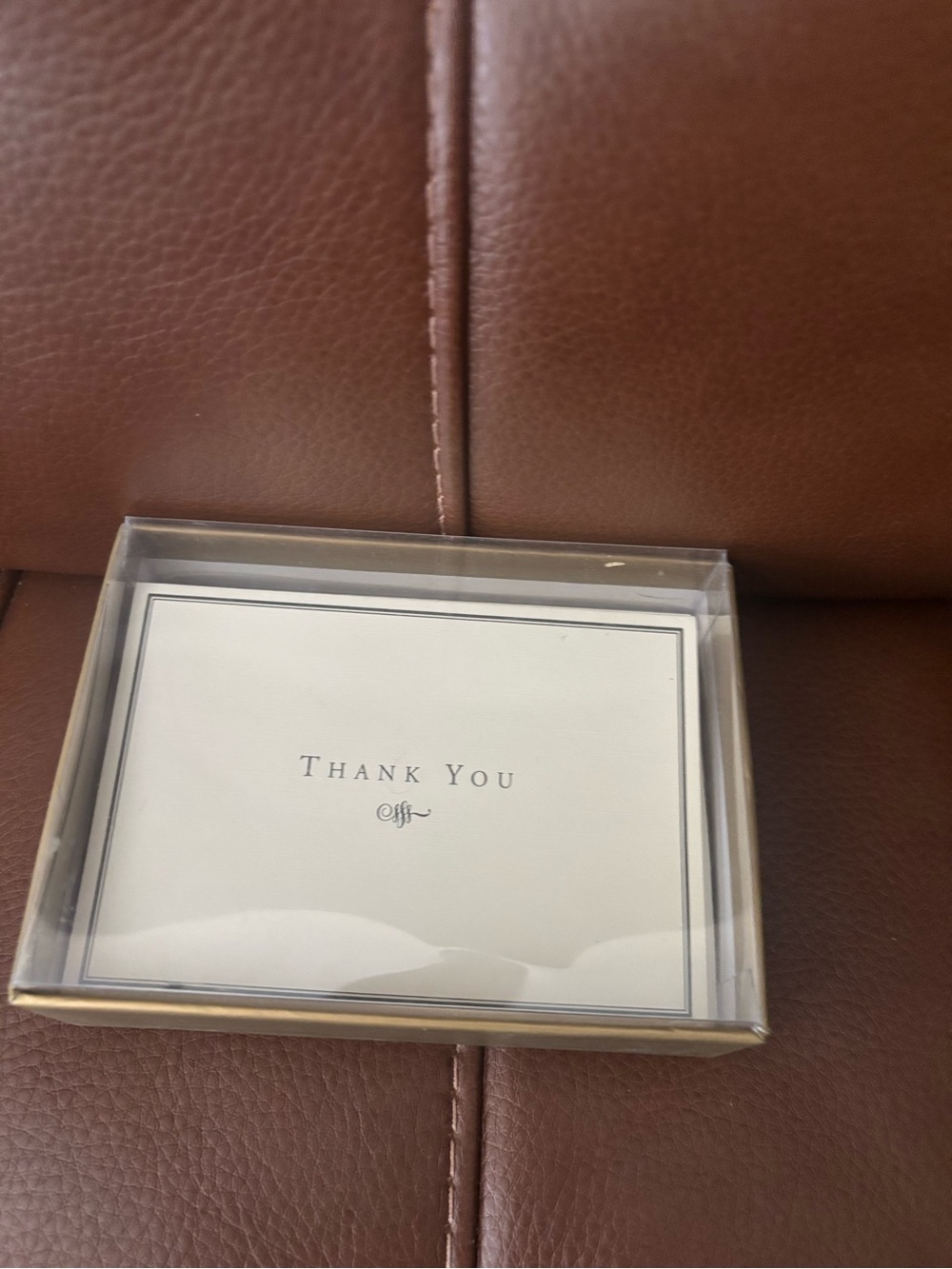 Thank You Notecards - Cream and Gold